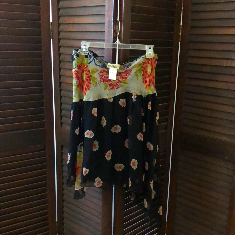 Italian silk tapered skirt